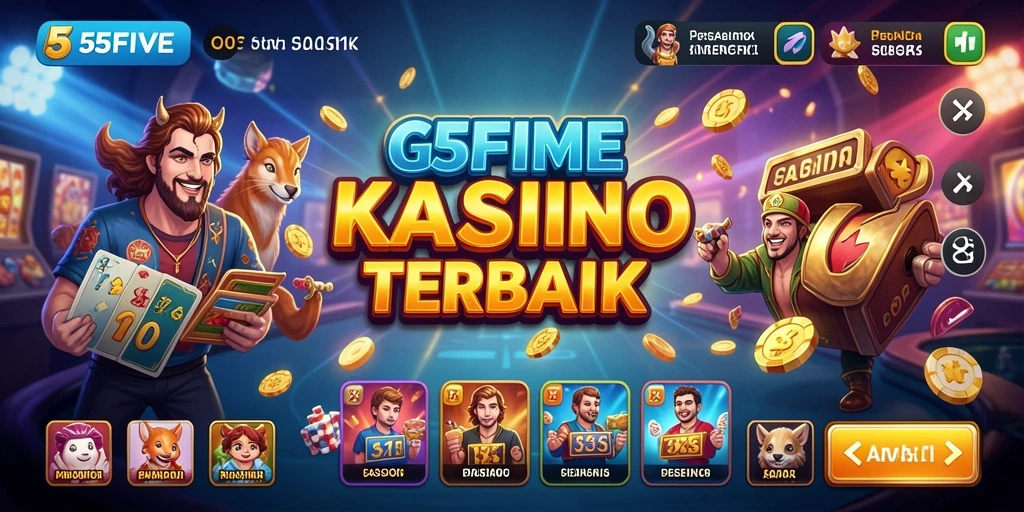 Tangkapan layar dari gameplay Kasino di 55FIVE yang mendebarkan.