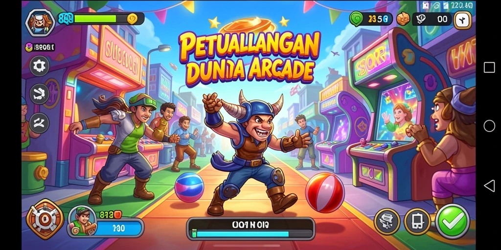 Screenshot gameplay 8QR yang menampilkan aksi seru dalam permainan Arcade.
