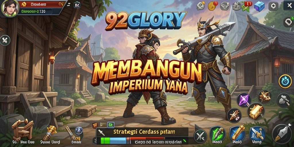 Tampilan gameplay 92GLORY yang intens dengan strategi pertempuran yang mendebarkan.