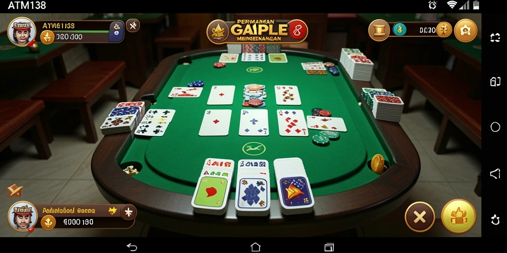 Screenshot menampilkan gameplay seru Gaple di ATM138.