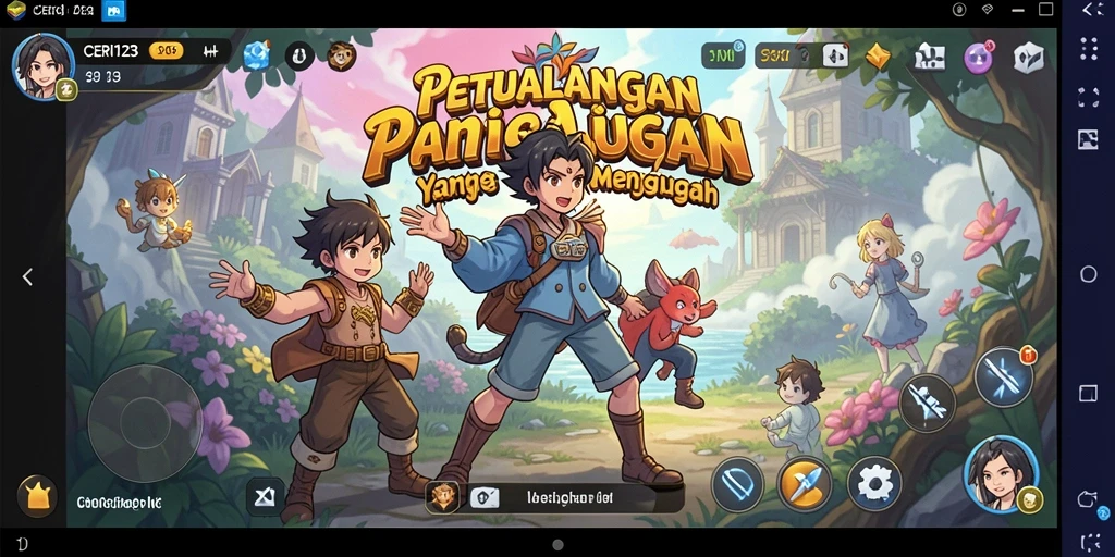 Screenshot menunjukkan aksi seru dalam game Anime CERI123.