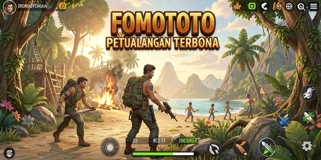 Tampilan gameplay FOMOTOTO menampilkan petualangan seru di dunia terbuka.