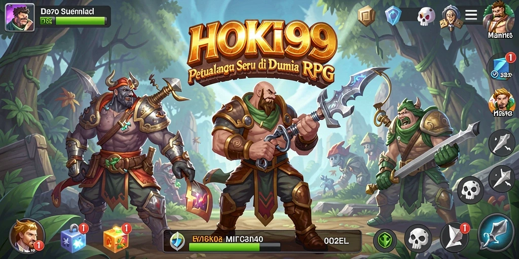 Tangkapan layar gameplay HOKI99 menampilkan pertarungan mendebarkan di dunia RPG.