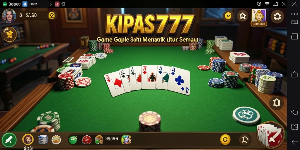 Tampilan gameplay KIPAS777 yang seru saat bermain Gaple.