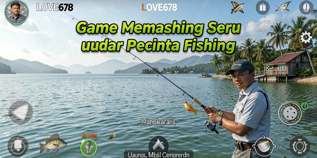Gameplay seru di LOVE678 dengan berbagai tempat memancing.