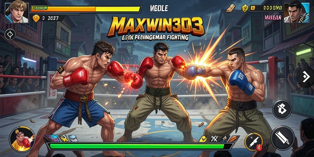 Tampilan gameplay seru dalam <strong>MAXWIN303</strong> saat bertarung dengan karakter pilihan.