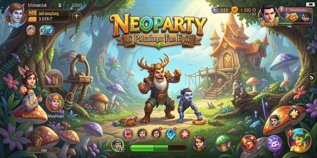 Tampilan gameplay seru dan menantang dari NEOPARTY yang menghadirkan petualangan RPG.