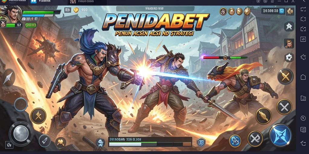 Tampilan gameplay seru dari PENIDABET dengan aksi pertarungan intens.