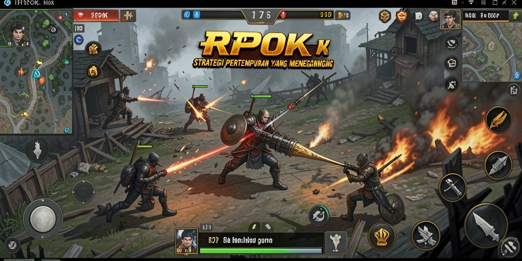 Tampilan gameplay menegangkan dalam RPOK saat pertempuran berlangsung.