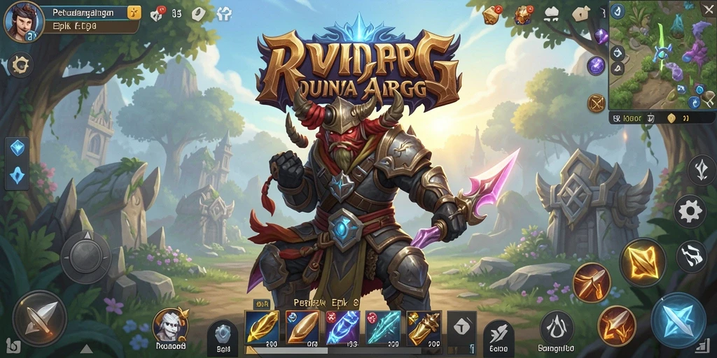 Screenshot utama menampilkan aksi seru dalam permainan ARPG.