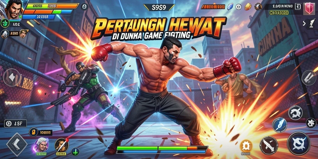 Tampilan utama gameplay S9S9 dengan aksi pertarungan yang intens.