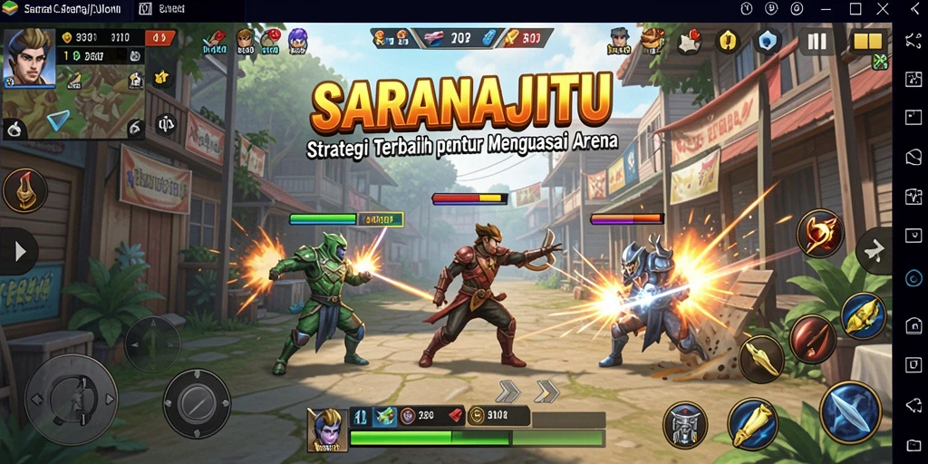 Gameplay <strong>SARANAJITU</strong> yang strategis dan menantang, penuh dengan aksi seru.