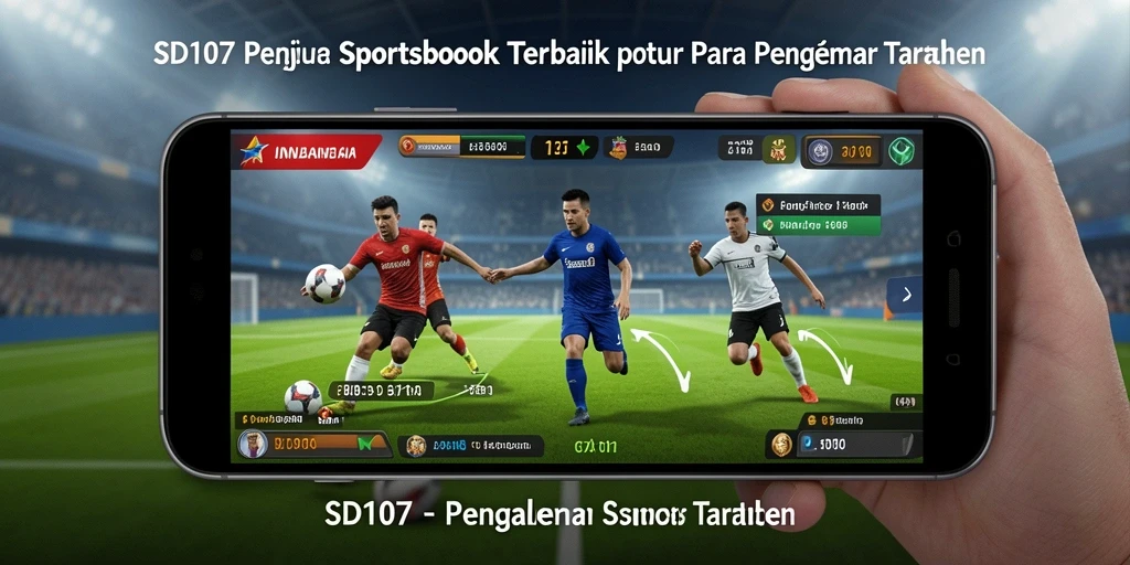 Screenshot utama SD107 menampilkan gameplay Sportsbook yang menarik dan interaktif.