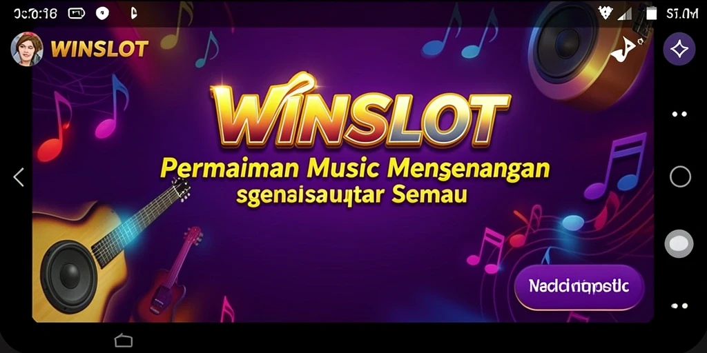 Screenshot gameplay WINSLOT yang menampilkan aksi musik yang seru.