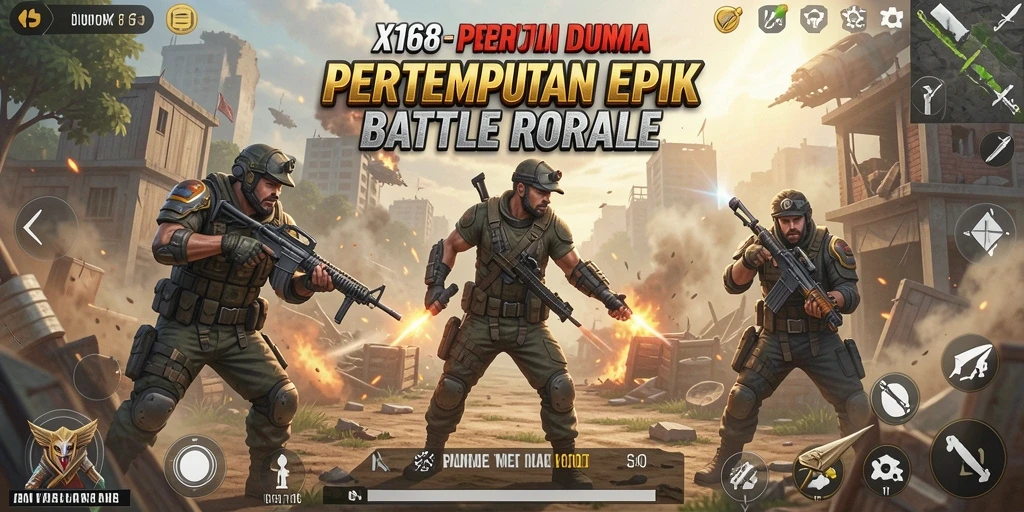 Tangkapan layar menampilkan pertempuran seru di X168 dengan grafis yang memukau.